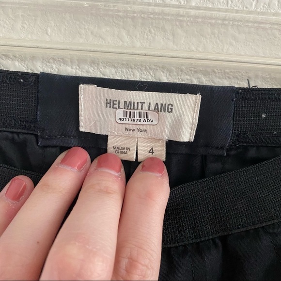 Helmut Lang | Elastic Waist Cropped Ankle Pant Black Size 4 - Picture 4 of 4